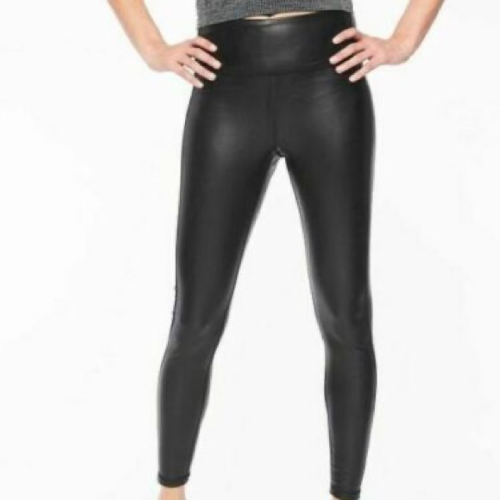 NWOT Athleta Black Faux Leather legging